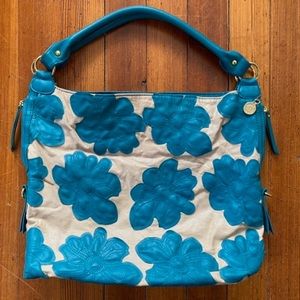 Big Buddha Teal and Cream Tote